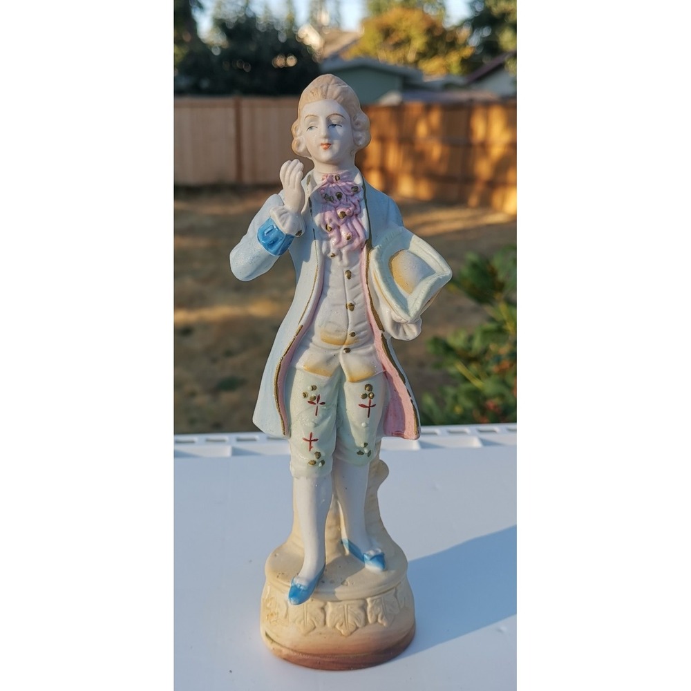 Vintage Beautiful L&M Copyright Victorian Man Figurine 8.5" Tall.